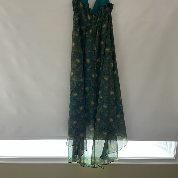 Liberty of London Peacock Print Halter Dress - Picture 2 of 5